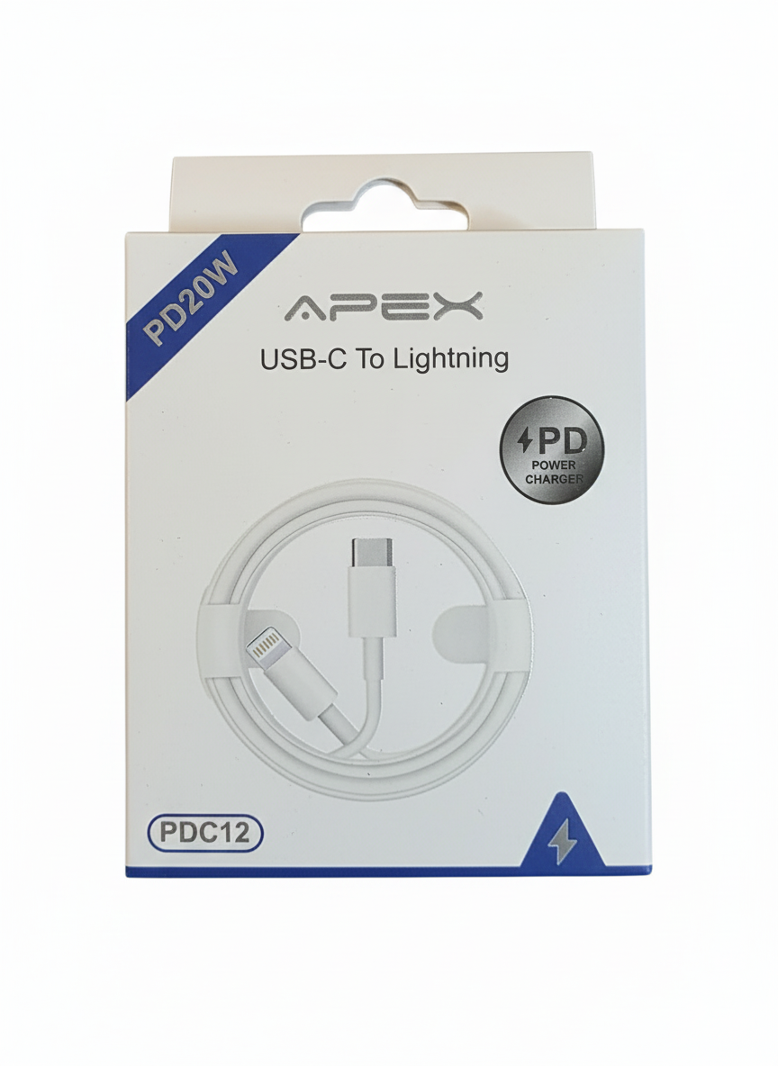APEX USB-C to Lightning Cable PD 20W - Fast Charging Power Delivery Cable GOOD QUALITY
