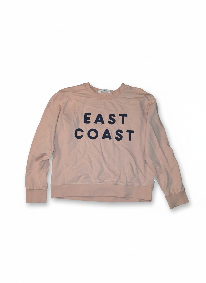 Downeast Women's East Coast Sweatshirt - Blush Pink Pullover Size M