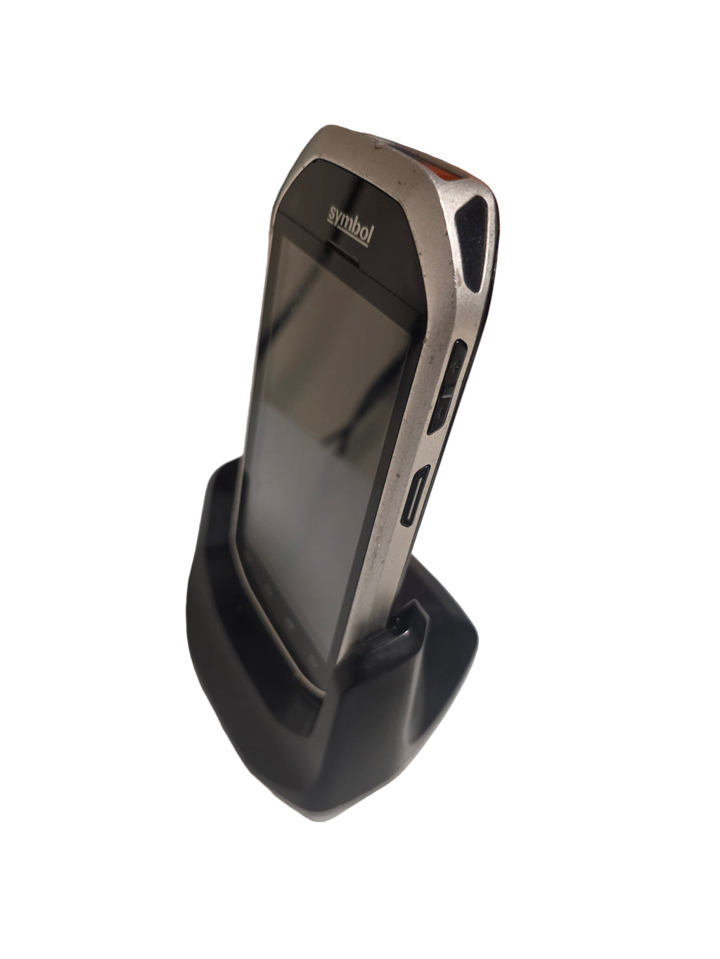 Phone case with brand logo on a white surface