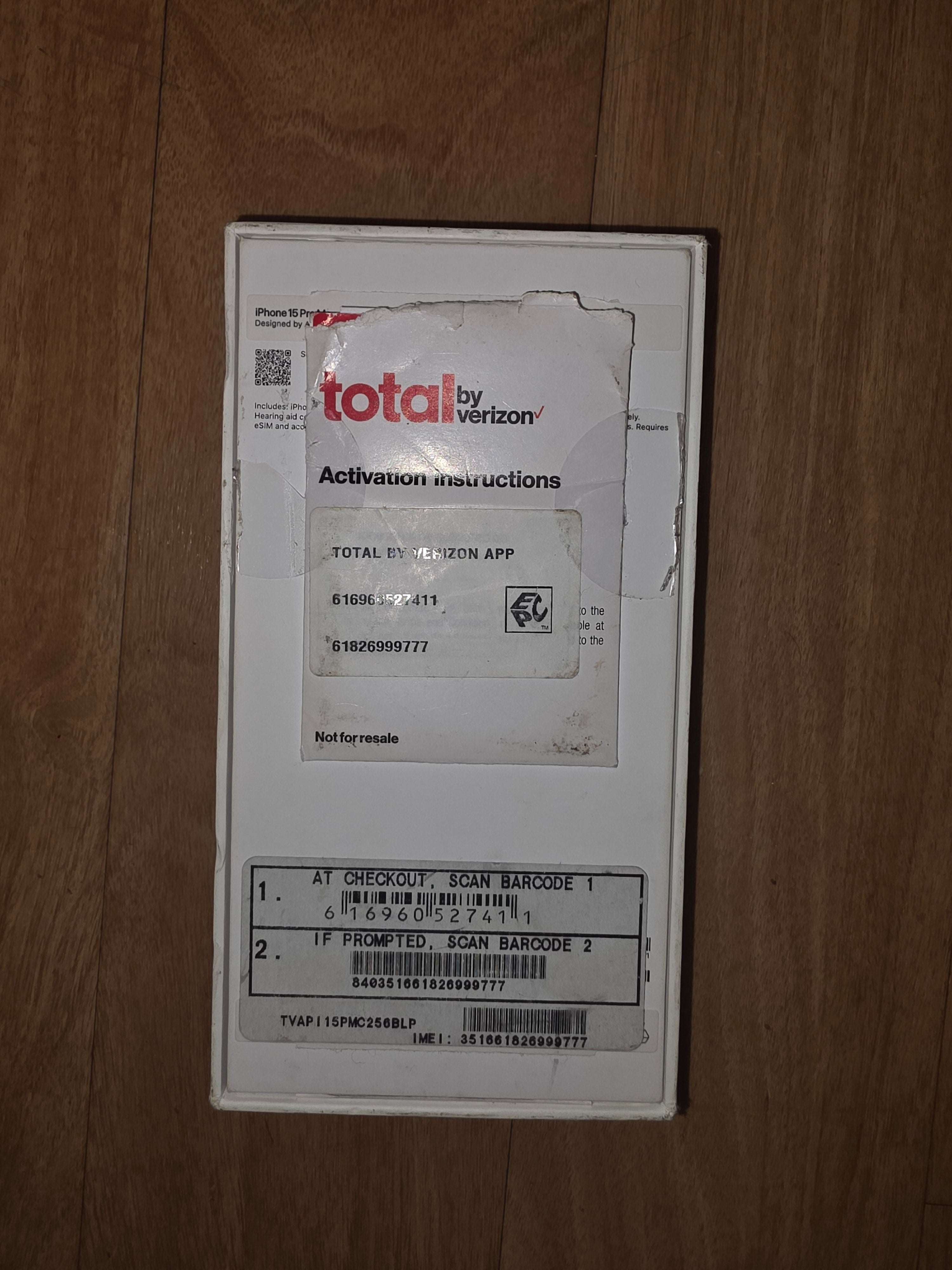 Empty boxes of Apple iPhone 15 Pro/ iPhone 15 Pro Max